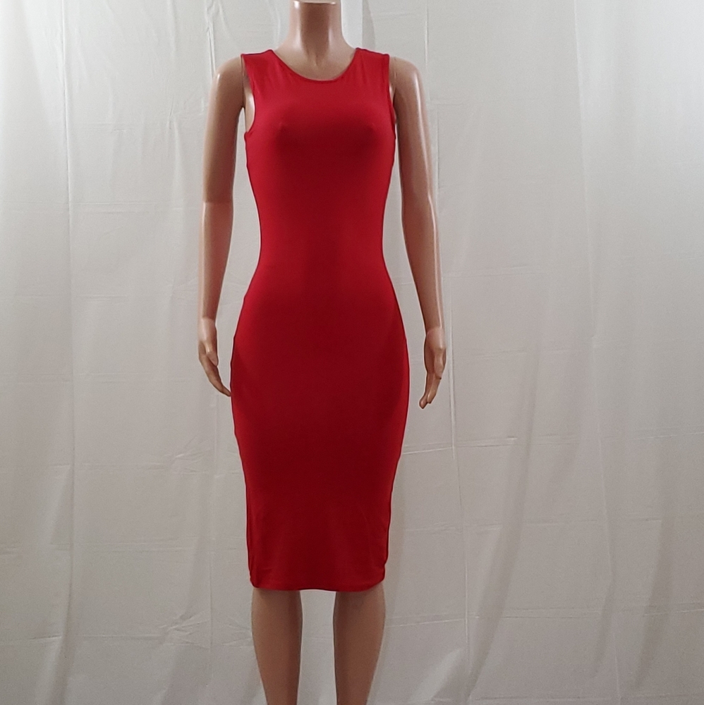Knee length Red Dress NWOT